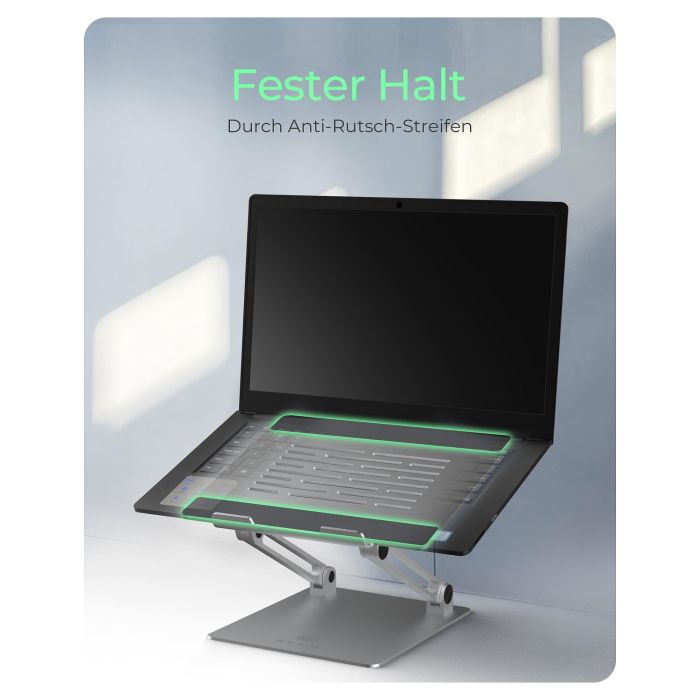 ICY BOX IB-NH300 Soporte para Ordenador Portátil hasta 17" Plata Aluminio 3