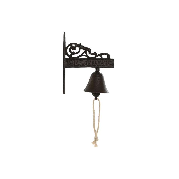 Campana Home ESPRIT Marrón Negro Cuerda Hierro 14,5 x 7,5 x 18,5 cm Campana Home ESPRIT Marrón Negro Cuerda Hierro 14,5 x 7,5 x 18,5 cm