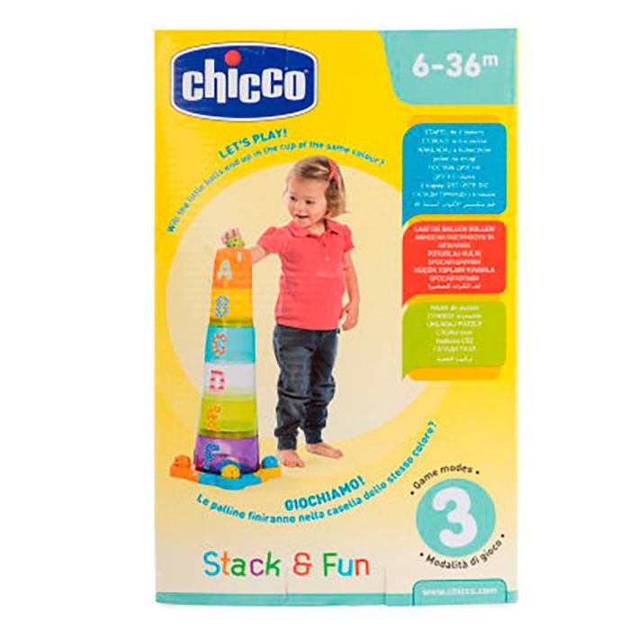 Chicco 00009308000000 Super Torre Apilable con 6 Vasos Transparentes y 4 Bolas. Aprende letras. Edad +6 Meses 4 Chicco 00009308000000 Super Torre Apilable con 6 Vasos Transparentes y 4 Bolas. Aprende letras. Edad +6 Meses 4