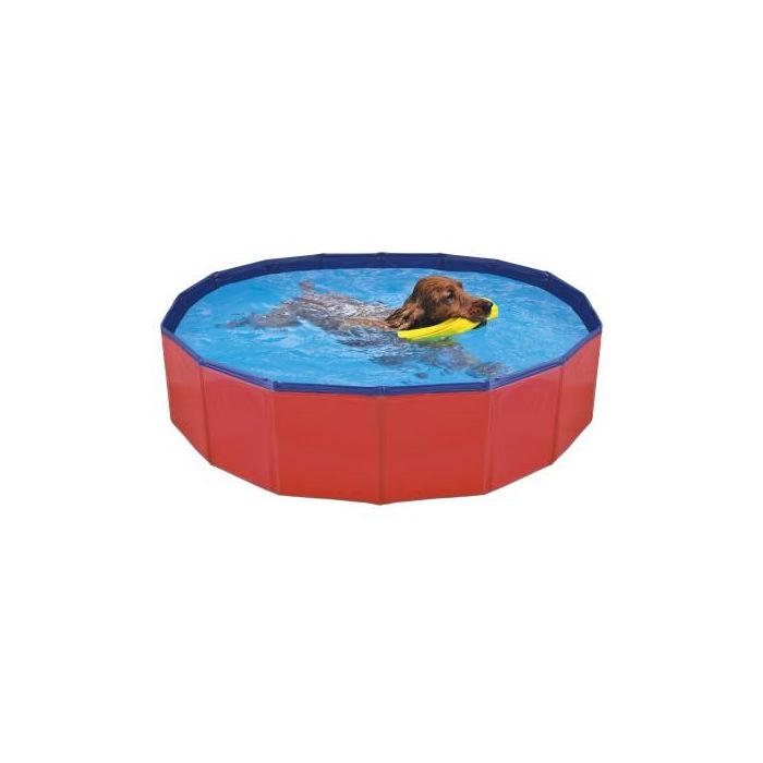 Nayeco Piscina para Perros Plegable y Reforzada con Paneles de Fibra de Madera Prensada, 80x20 cm con Válvula de Vaciado