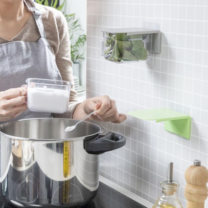 Recipientes de Cocina Adhesivos Extraíbles Handstore InnovaGoods Pack de 2 uds 16 Recipientes de Cocina Adhesivos Extraíbles Handstore InnovaGoods Pack de 2 uds 16