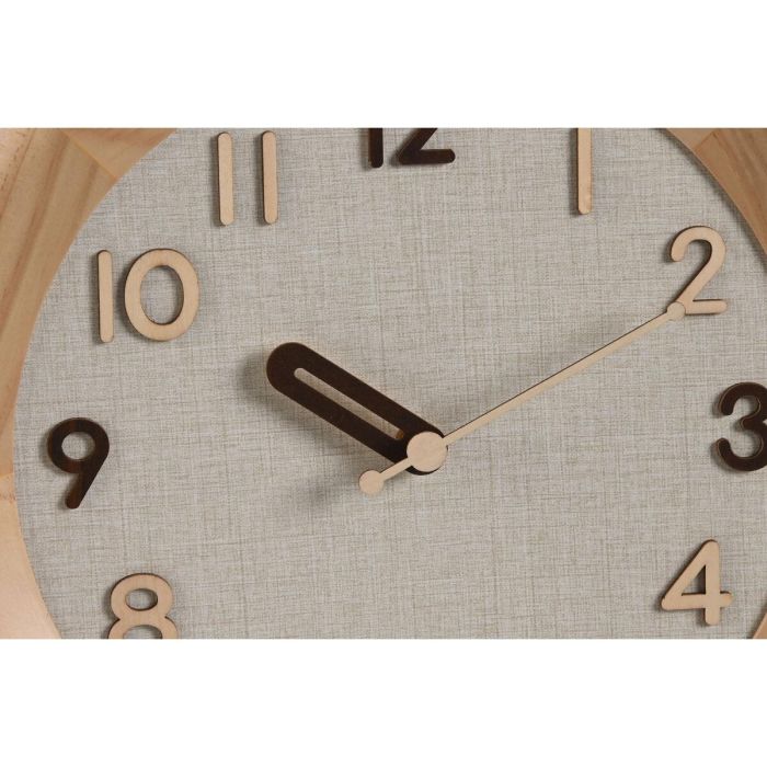Reloj Pared Scandi DKD Home Decor Natural Beige 5 x 30 x 30 cm (2 Unidades) 2 Reloj Pared Scandi DKD Home Decor Natural Beige 5 x 30 x 30 cm (2 Unidades) 2