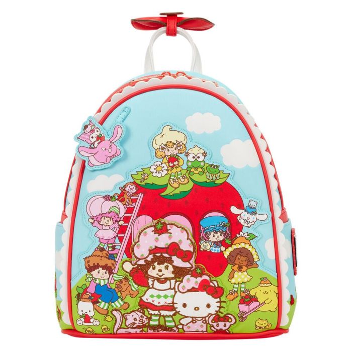 Loungefly Mochila Shortcake Scented Hello Kitty & Friends x Strawberry de Piel Sintética con Aroma a Fresa 22,8x26,6x11,4cm 0 Loungefly Mochila Shortcake Scented Hello Kitty & Friends x Strawberry de Piel Sintética con Aroma a Fresa 22,8x26,6x11,4cm 0