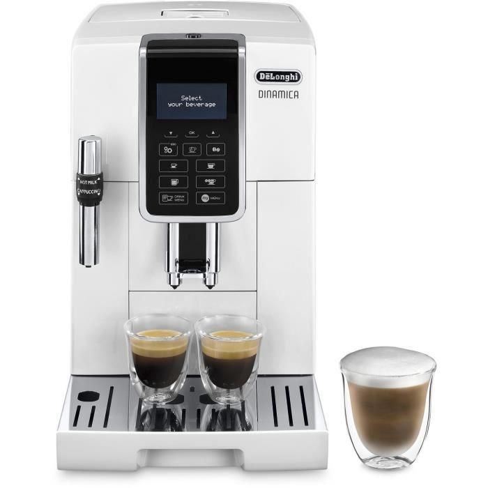 DELONGHI ECAM 350.35.W Molinillo espresso DINAMICA Screen 4 recetas - Blanco DELONGHI ECAM 350.35.W Molinillo espresso DINAMICA Screen 4 recetas - Blanco