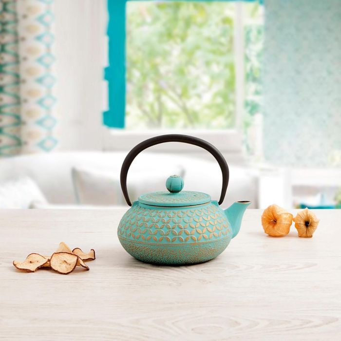 Quid Tetera Hierro Naka 0,5 L con Filtro de Acero Inoxidable para Inducción, Vitrocerámica y Gas 1