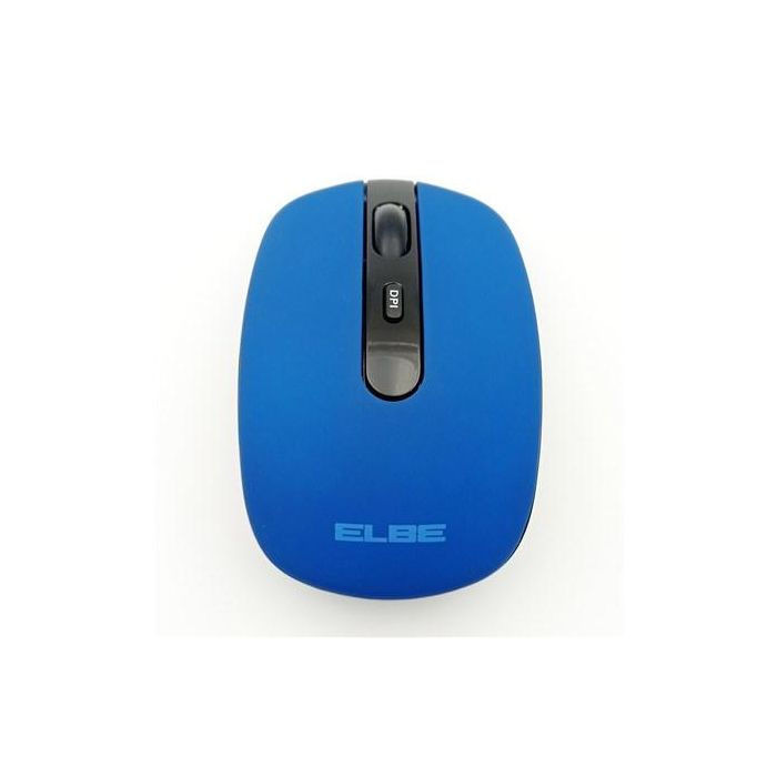 Elbe Ratón Inalámbrico RT-110 Azul con Batería Recargable, 800-1600 DPI, Plug & Play 1
