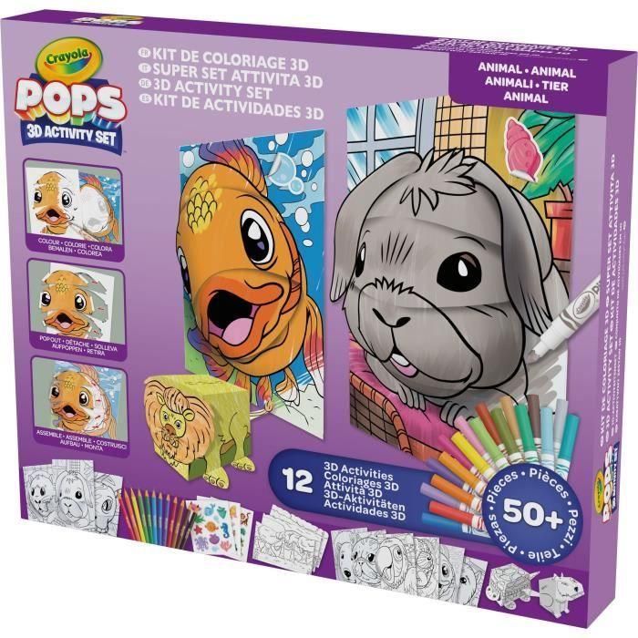 Creativo - CRAYOLA - Set de regalo POPS 3D Color Pops - ¡Más de 12 actividades en 3D! niños de 6 años 2 Creativo - CRAYOLA - Set de regalo POPS 3D Color Pops - ¡Más de 12 actividades en 3D! niños de 6 años 2