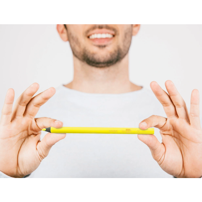 Liderpapel Lápices Fluorescente Jumbo Neón Amarillo Triangular Mina Resistente 4