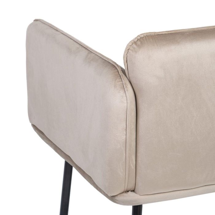 Sillón Tejido Sintético Beige Metal 3