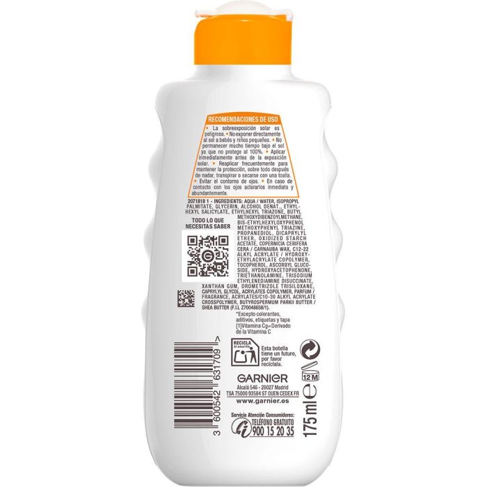 Garnier Hydra 24 Protect Leche Solar Spf50+ 175 mL 1