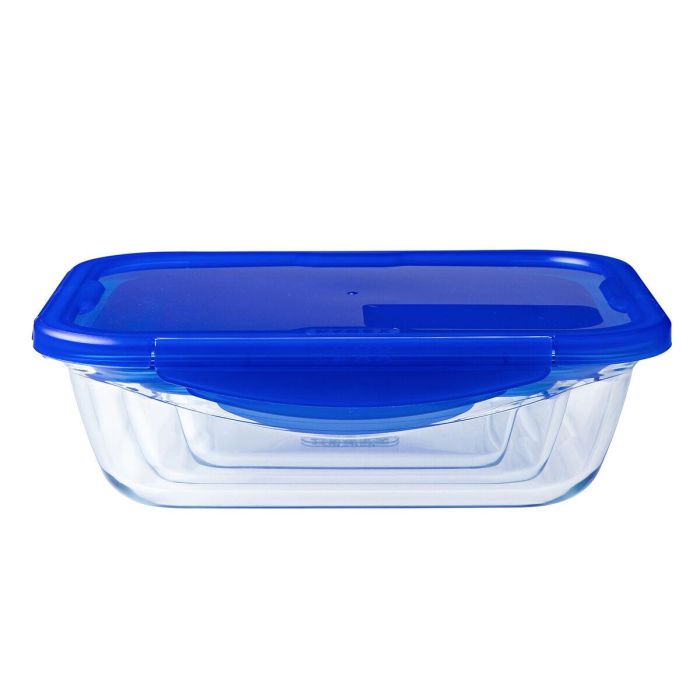 Fiambrera Hermética Pyrex Cook & Go 20,5 x 15,5 x 6 cm Azul 800 ml Vidrio (6 Unidades) 1 Fiambrera Hermética Pyrex Cook & Go 20,5 x 15,5 x 6 cm Azul 800 ml Vidrio (6 Unidades) 1