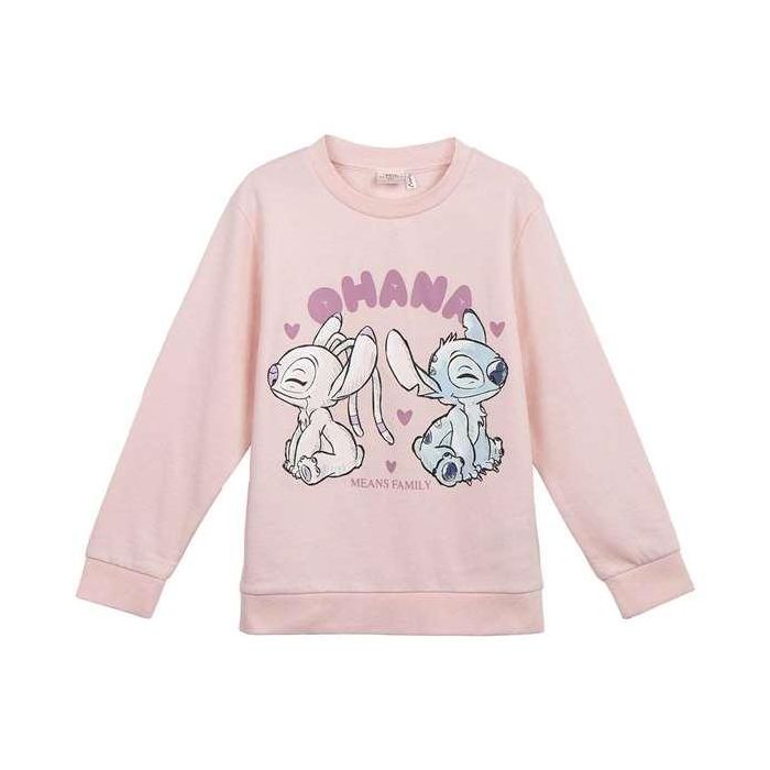Sudadera sin Capucha Stitch Rosa 12 Años 0 Sudadera sin Capucha Stitch Rosa 12 Años 0