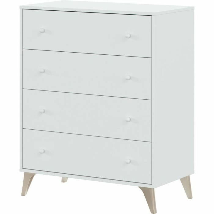 Calicosy HAB8423490266329 Cómoda Sweet de 4 Cajones Blanca 95 x 77,5 x 40 cm
