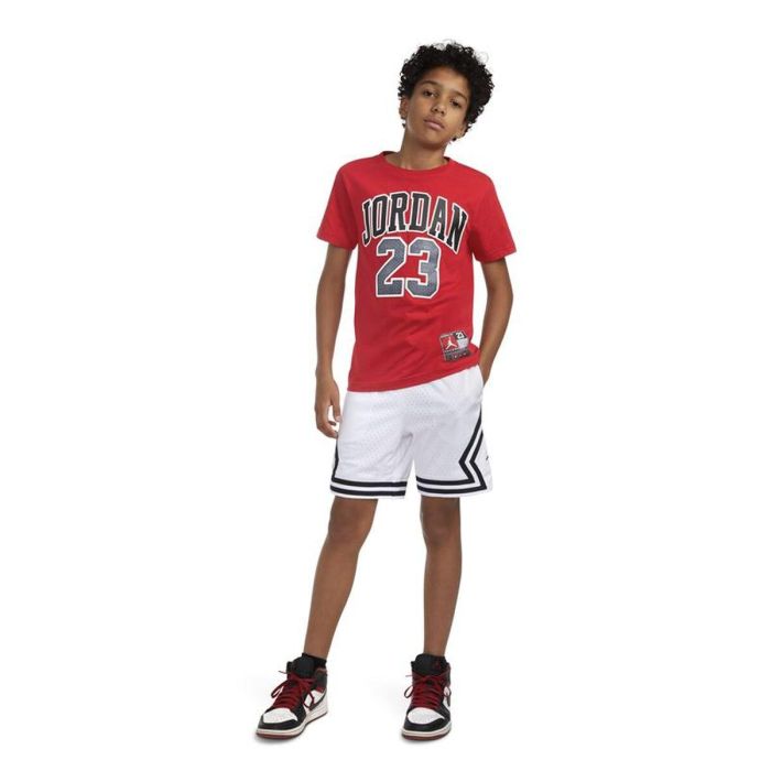 Camiseta de Manga Corta Infantil Jordan Practice Flight Ss Rojo 5 Camiseta de Manga Corta Infantil Jordan Practice Flight Ss Rojo 5