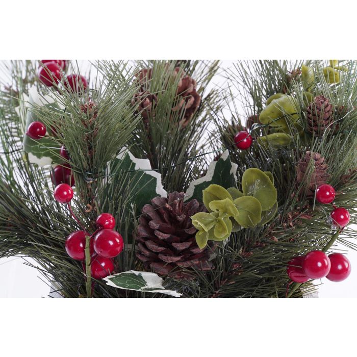 DKD Home Decor Decoración Navideña Luminosa Tradicional LED, de MDF, Verde y Blanco, Medidas 25x25x33 cm (Pack de 2) 3 DKD Home Decor Decoración Navideña Luminosa Tradicional LED, de MDF, Verde y Blanco, Medidas 25x25x33 cm (Pack de 2) 3