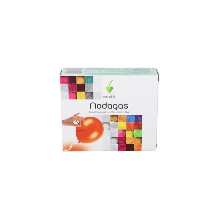 NOVADIET Nodagas 48 cápsulas: Carbón Vegetal, Anís y Silicio para Gases Intestinales