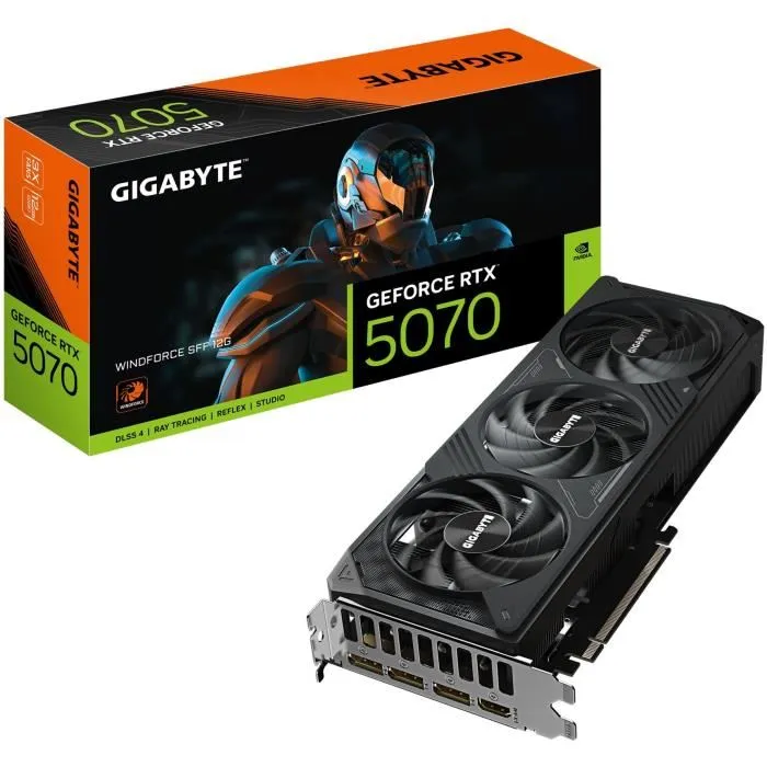 Gigabyte GeForce RTX 5070 WINDFORCE SFF 12G GDDR7 Tarjeta Gráfica 0 Gigabyte GeForce RTX 5070 WINDFORCE SFF 12G GDDR7 Tarjeta Gráfica 0