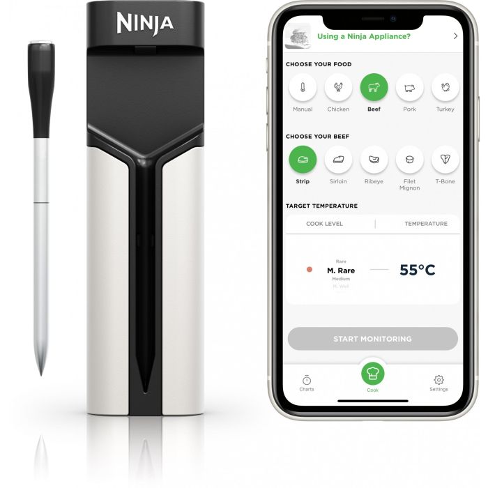 Ninja WP100EU Termómetro digital Bluetooth ProChef, resistente al calor y agua, de acero inoxidable y silicona 5 Ninja WP100EU Termómetro digital Bluetooth ProChef, resistente al calor y agua, de acero inoxidable y silicona 5