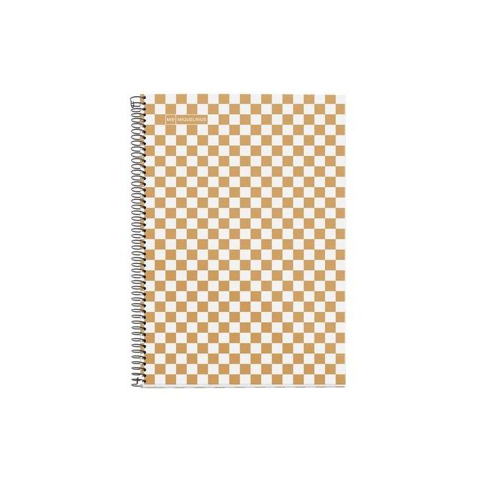 Bloc Miquelrius Tapa Dura Fº 80H 90G Cuadric.4X4 Damero Mostaza (Set de 5)