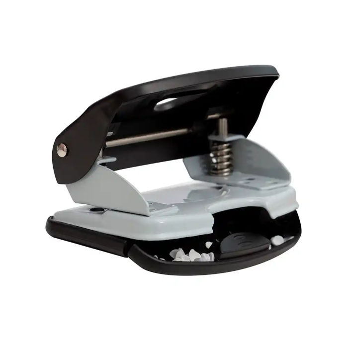 Q-connect Taladrador kf14221, 2 Taladros, Negro, Capacidad 40 Hojas, Apertura 3.5 mm 2