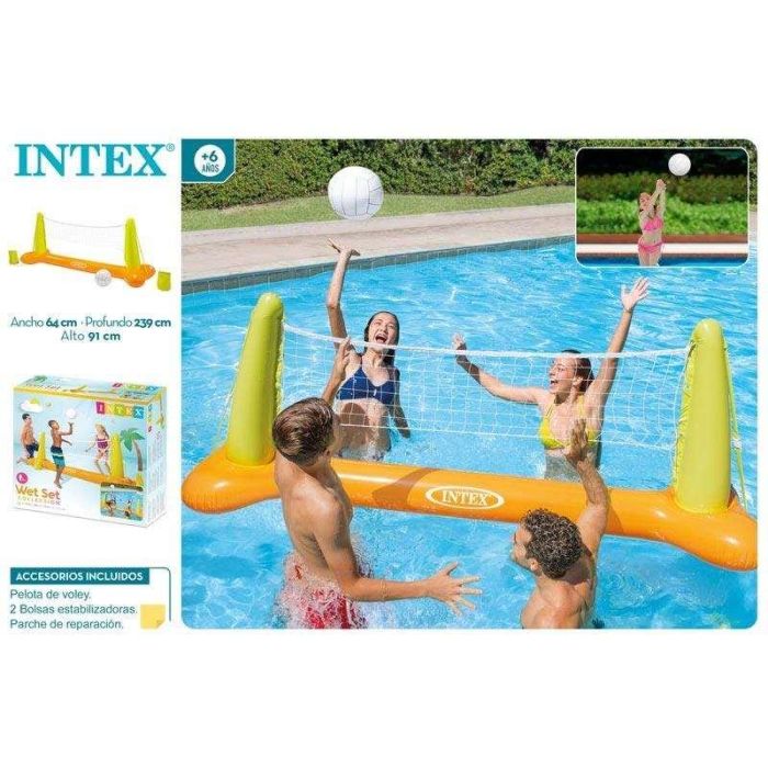 Intex Juego Hinchable Voley Piscina con Pelota 239x64x91 cm (+ 6 Años) 5