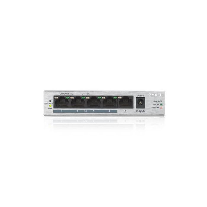 Zyxel GS1005HP Switch No Administrado Gigabit Ethernet PoE Plata 5 Puertos 1 Zyxel GS1005HP Switch No Administrado Gigabit Ethernet PoE Plata 5 Puertos 1