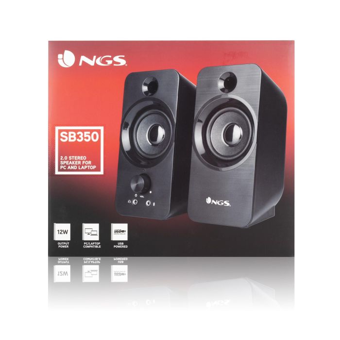 NGS SB 350 Altavoz PC Estéreo 12W con Alimentación USB, Entrada Jack 3.5mm, Micrófono y Salida Auriculares, Plug & Play 3 NGS SB 350 Altavoz PC Estéreo 12W con Alimentación USB, Entrada Jack 3.5mm, Micrófono y Salida Auriculares, Plug & Play 3
