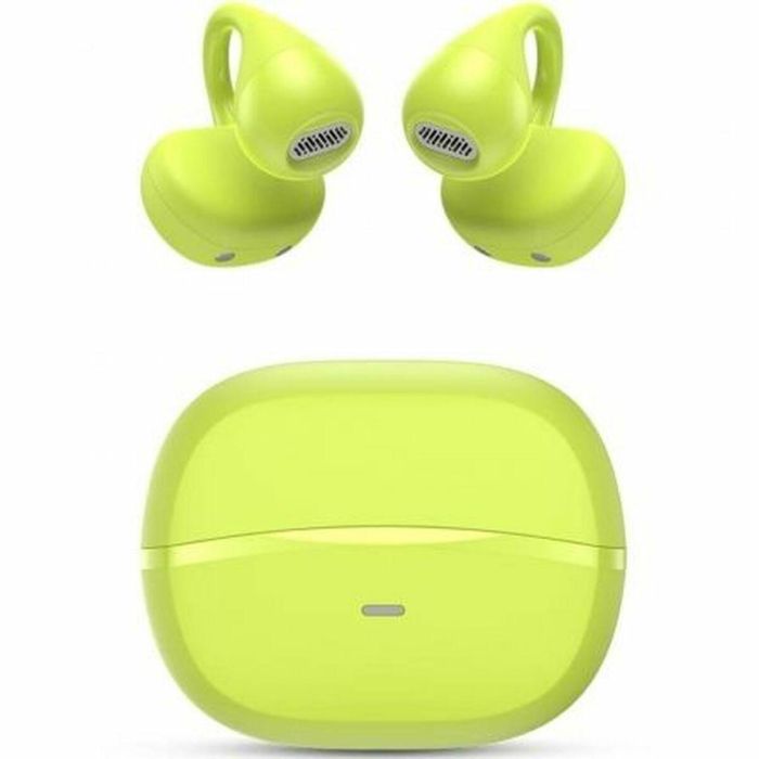 SPC 4631Y Auriculares Bluetooth True Wireless Boost Clip Open-Ear con Clip, 26h Autonomía, Estuche Carga, IPX5, Verde Lima