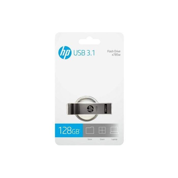 PENDRIVE HP X785W 128GB - CONECTOR USB-A - 100MB/S LECTURA - USB 3.1 - METAL ACERO INOX 4
