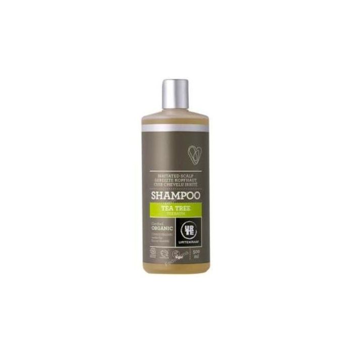 URTEKRAM Champú Árbol del Té Antibacteriano 500ml - Eco Vegan Certificado Cosmos Organic