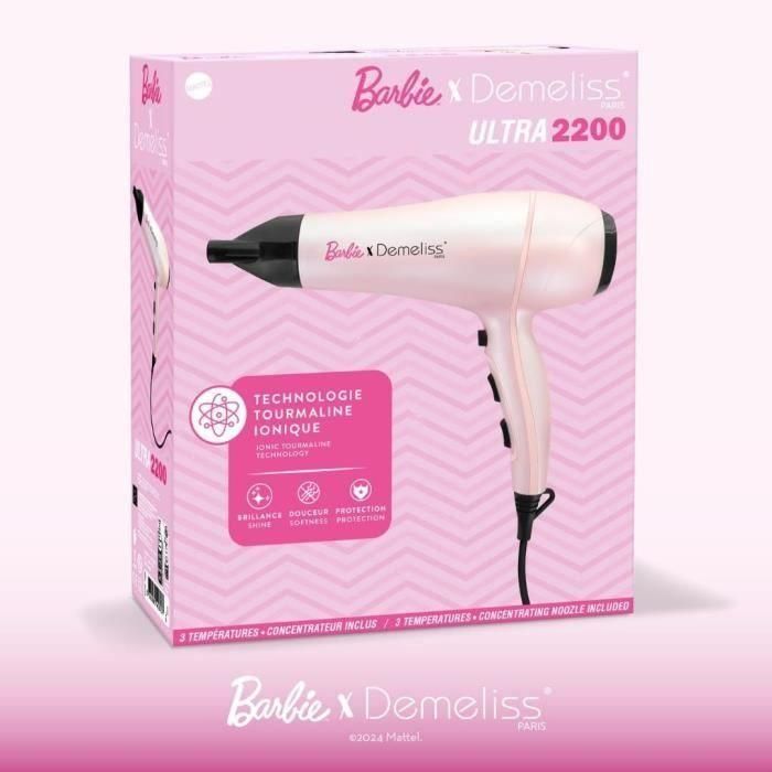 DEMELISS Ultra Barbie Edición Secador de Pelo 2200 W 4