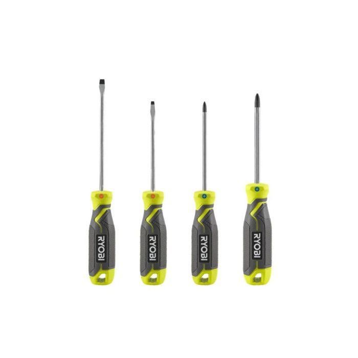 Ryobi RHSDS4PC Juego de 4 destornilladores magnéticos Ryobi RHSDS4PC Juego de 4 destornilladores magnéticos
