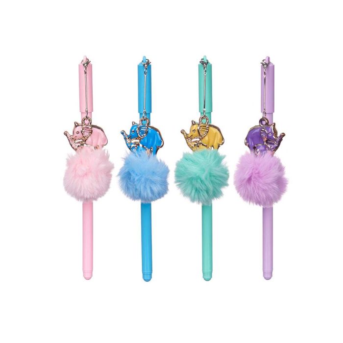Bolígrafo Pompon Elefante Surtidos Pincello - 5x18x3 cm, Azul, Morado, Rosa, Verde (48 Unidades) 1 Bolígrafo Pompon Elefante Surtidos Pincello - 5x18x3 cm, Azul, Morado, Rosa, Verde (48 Unidades) 1