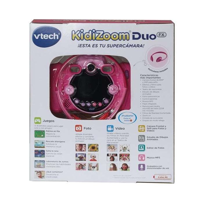 Camara de fotos digital kidizoom rosa duo fx12 en 1 pantalla 2,4" 5 megapíxeles 9x16,5x6 cm 1