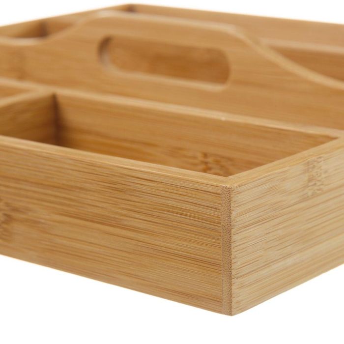 Organizador para Cubiertos Natural Bambú 31 x 31 x 6,5 cm 2