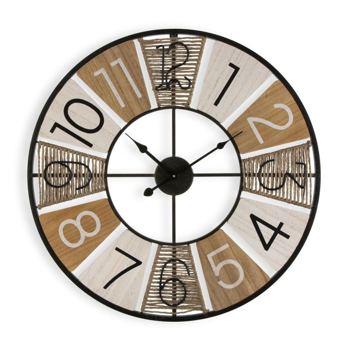 Reloj Pared Madera 58 Cm Versa Reloj Pared Madera 58 Cm Versa