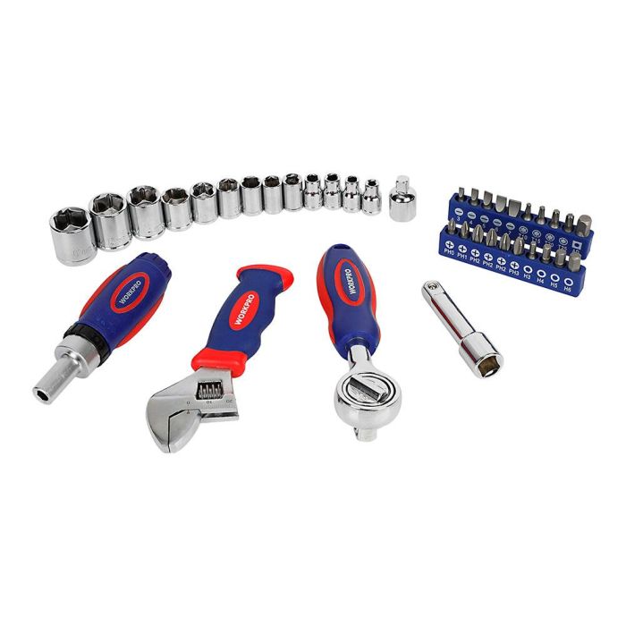 Juego de llaves de vaso Workpro 3/8" 38 Piezas 1 Juego de llaves de vaso Workpro 3/8" 38 Piezas 1