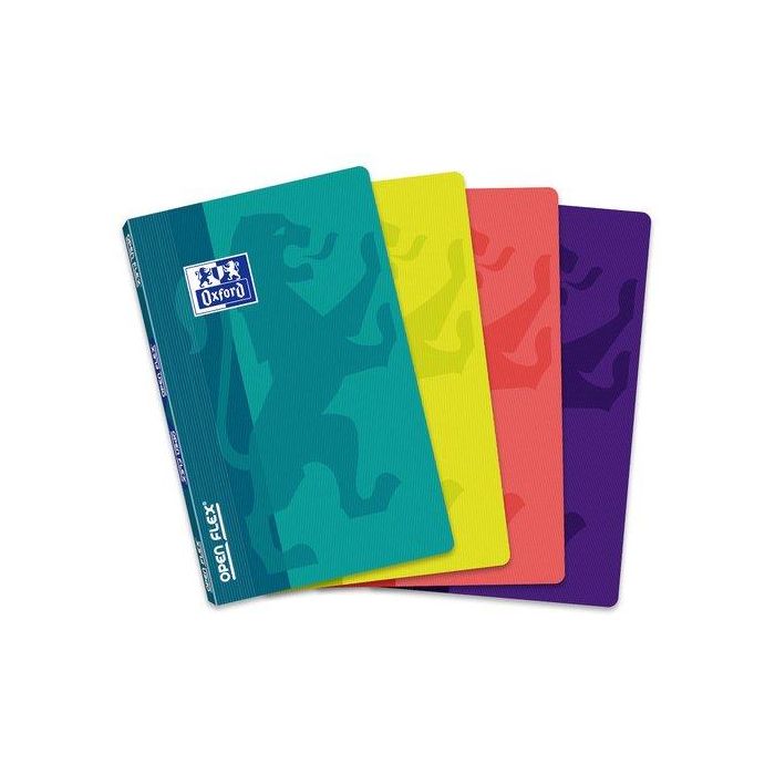 Libreta Grapada Oxford School Openflex 9X14 48H Cuadric.5X5 Col.Sur. (Set de 10)