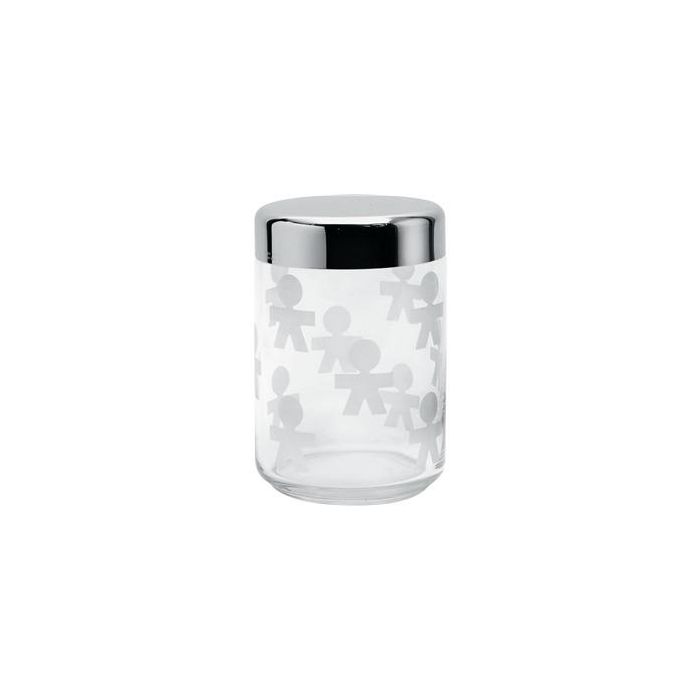 Alessi AKK37 Girotondo Bote Hermético de Vidrio y Acero 100cl