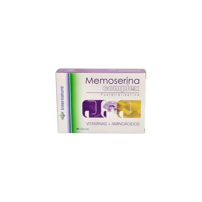 INTERNATURE Memoserina Complex 60 Cápsulas con Fosfatidilserina, Ginkgo y Vitaminas para Memoria