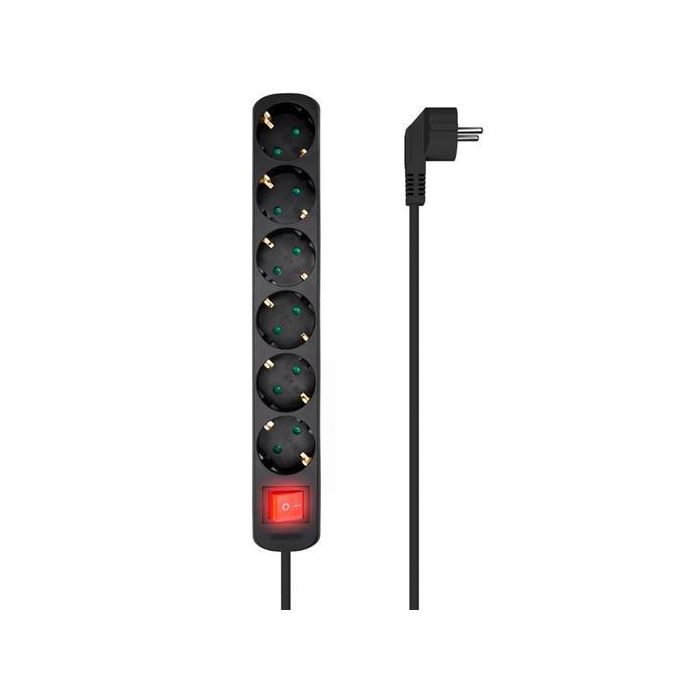 Aisens Regleta De Enchufes Con 6 Tomas Con Interruptor Cable 1,4M Negro Aisens Regleta De Enchufes Con 6 Tomas Con Interruptor Cable 1,4M Negro