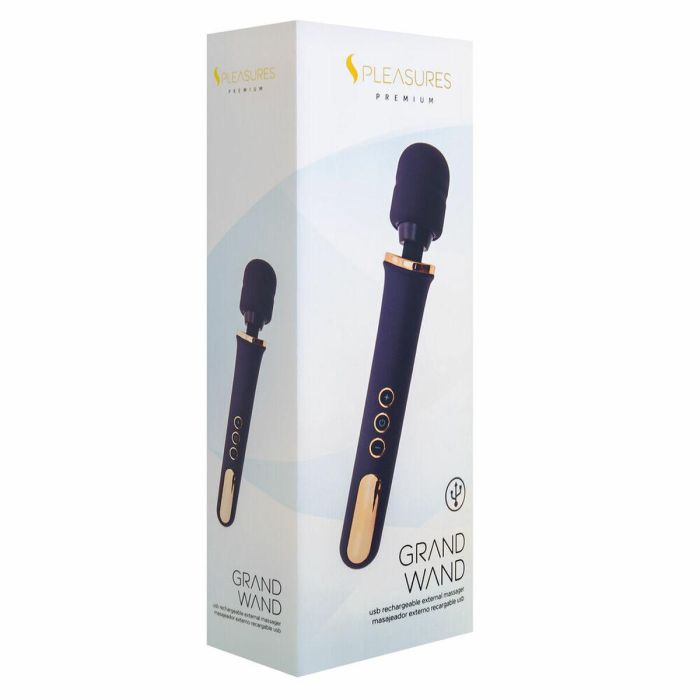 Masajeador S Pleasures Grand Wand Dorado Púrpura 0 Masajeador S Pleasures Grand Wand Dorado Púrpura 0