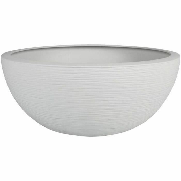 EDA PLASTIQUE Maceta Lavabo Graphit'Up Ø 40 cm 14,9L Blanco Cal Resistente a Heladas, Reciclable, Para Interior/Exterior