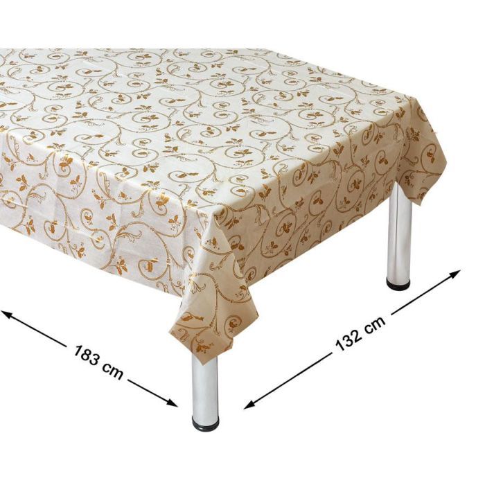 Mantel Navidad Blanco 177x130 cm