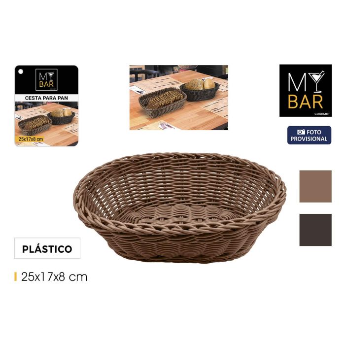 Cesta Pan Oval Pp 25X17Cm My Bar (18 Unidades) 0 Cesta Pan Oval Pp 25X17Cm My Bar (18 Unidades) 0