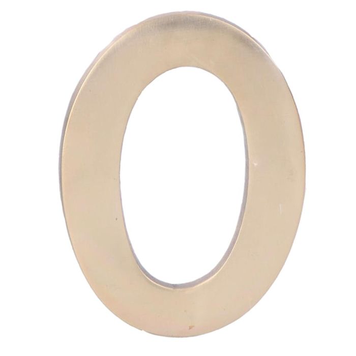 Edm Número 0 Latón Pulido 10cm Fijación Invisible - Oro Viejo