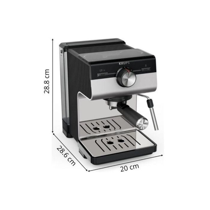 Cafetera Expreso Krups Authentic+ XP384E10/ 1450W/ 15 Bares/ Plateada 2 Cafetera Expreso Krups Authentic+ XP384E10/ 1450W/ 15 Bares/ Plateada 2