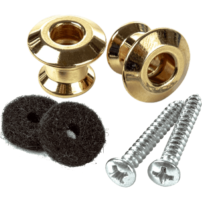 Dunlop Straplok Dualdesign Sujeciones para Correa de Guitarra - Dorado (Set De 2)