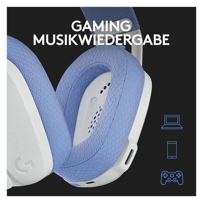 Logitech G435 Auriculares Gaming Inalámbrico LIGHTSPEED Bluetooth Blanco para PC y Consolas 8
