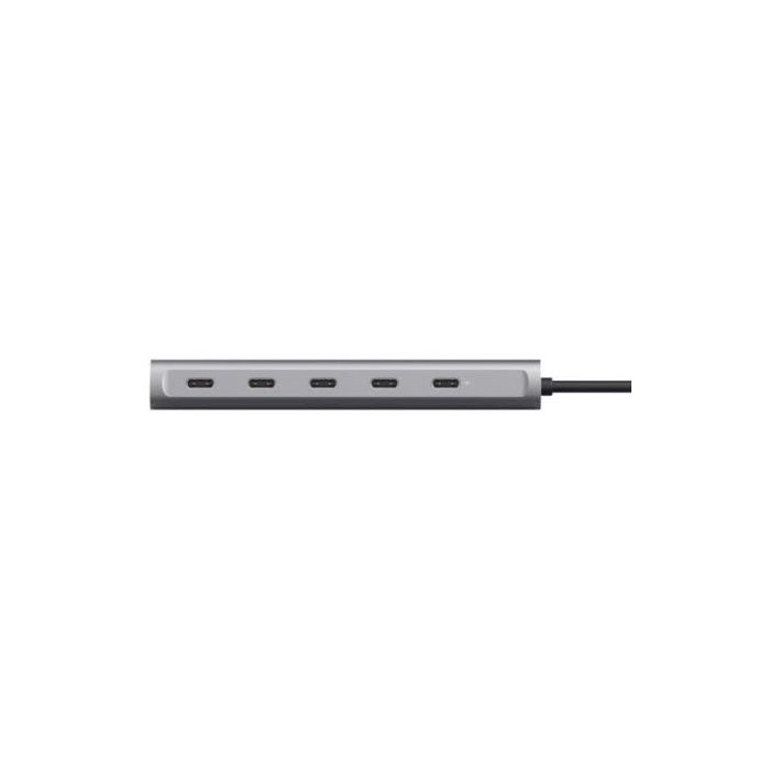 Trust 25136 Hub USB-C Halyx 5 Puertos (4x Datos USB-C, 1x USB-C PD 100W) 5 Gbps, Aluminio para Portátil/PC 4
